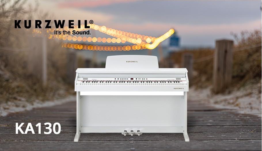 Το KA130 της Kurzweil είναι ένα κομψό ψηφιακό πιάνο με 88 πλήρως βαρυκεντρισμένα πλήκτρα και ρυθμιζόμενη ευαισθησία αφής, προσφέροντας φυσική αίσθηση παιξίματος για μελέτη και καθημερινή μουσική δημιουργία. Διαθέτει 16 εργοστασιακούς ήχους, ενσωματωμένο σύστημα εκμάθησης, δυνατότητα ηχογράφησης έως 5 εκτελέσεων, τριπλό πεντάλ και δύο ηχεία.