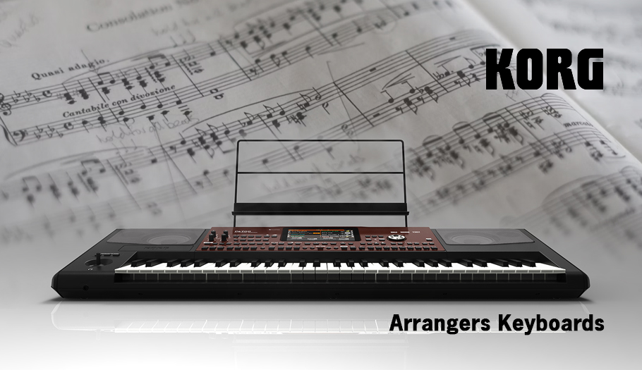 KORG Arrangers combine a rich sonic palette, dynamic accompaniments, and flexible creative tools in instruments designed for practice, composition, and live performance. 