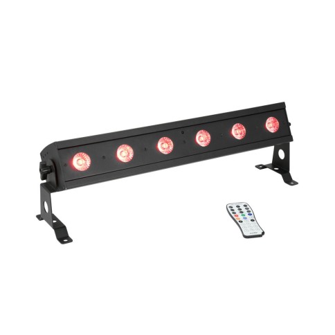 EUROLITE LED ΜΠΑΡΑ ΜΠΑΤΑΡΙΑΣ ΜΕ 6X8W LEDS QCL RGBW