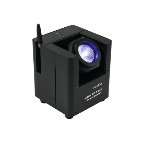 EUROLITE LED UPLIGHT WITH 15 W 4IN1 LED, TILTABLE HEAD AND QUICKDMX TRANSCEIVER