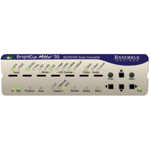 ENSEMBLE DESIGN 3G/SD/HD SCAN CONVERTER ENSEMBLE DESIGN 3G/SD/HD SCAN CONVERTER