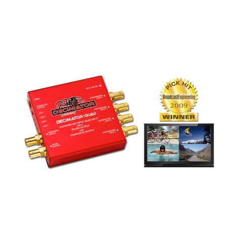 DECIMATOR Quad-split multiview, SD-SDI/Composite out