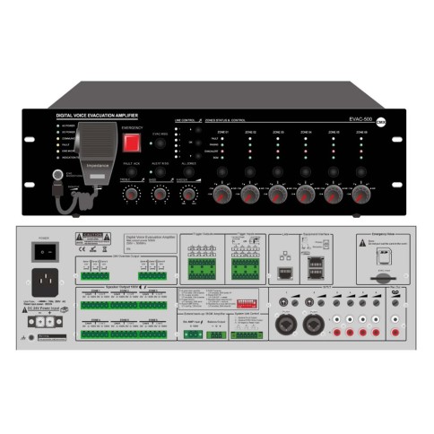 CMX AUDIO 6 ZONE EVAC CONTROLLER,BUILT-IN 500WCLASS-D,EN54-16