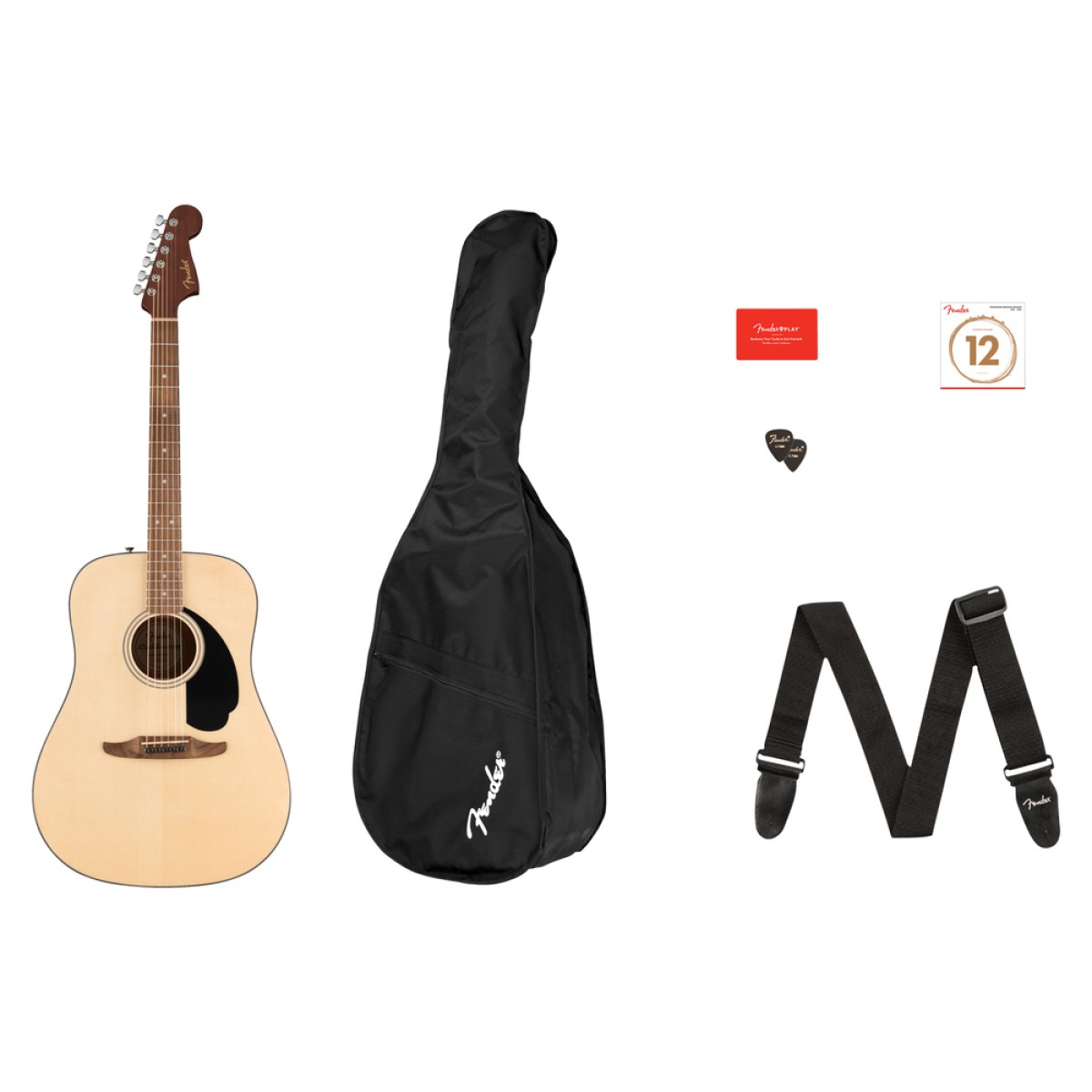 FENDER ACOUSTIC GUITAR CALIFORNIA STD REDONDO PACK NAT FENDER ACOUSTIC GUITAR CALIFORNIA STD REDONDO PACK NAT