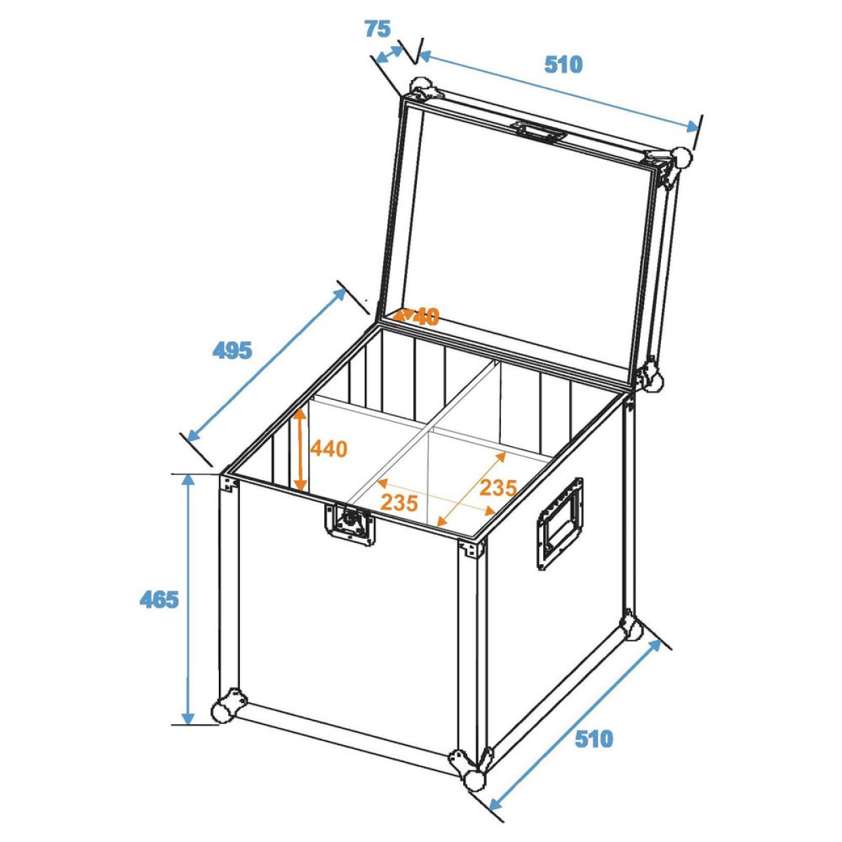 OMNITRONIC ROADINGER FLIGHTCASE ΓΙΑ 4XPAR-64 SPOT LONG OMNITRONIC ROADINGER FLIGHTCASE ΓΙΑ 4XPAR-64 SPOT LONG