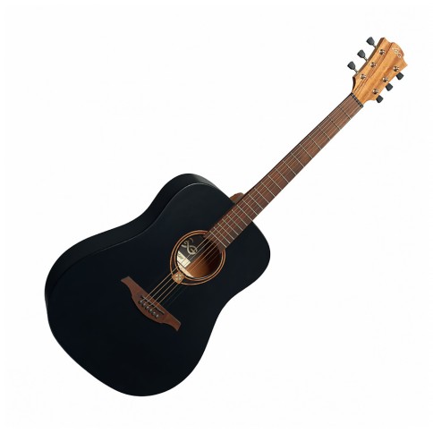 LAG ACOUSTIC GUITAR  DREADNOUGHT BLACK SATIN