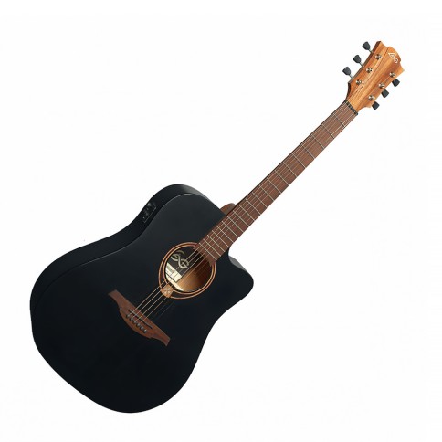 LAG ELECTRACOUSTIUC GUITAR DREADNOUGHT CWY BLACK SATIN