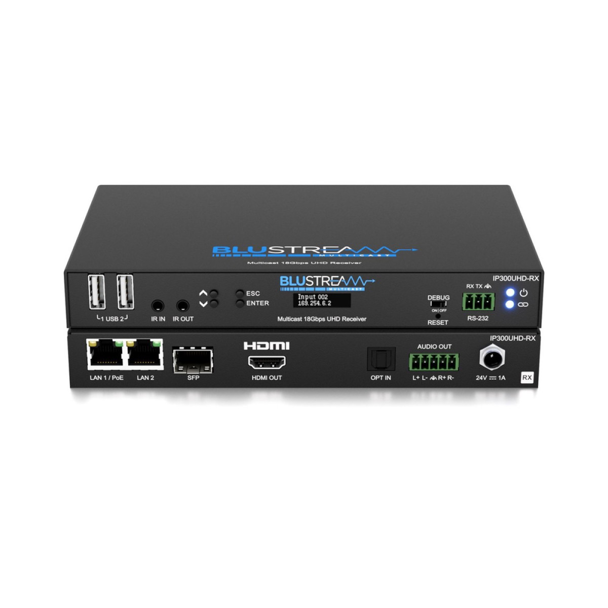 BLUSTREAM 4K 60Hz 4:4:4 video over 1Gb network - Receiver BLUSTREAM 4K 60Hz 4:4:4 video over 1Gb network - Receiver