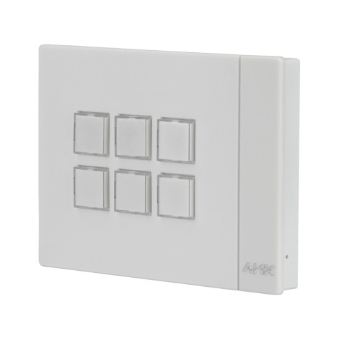 AMX Massio 6-Button Eth.ControlPad, Landscape White AMX Massio 6-Button Eth.ControlPad, Landscape White