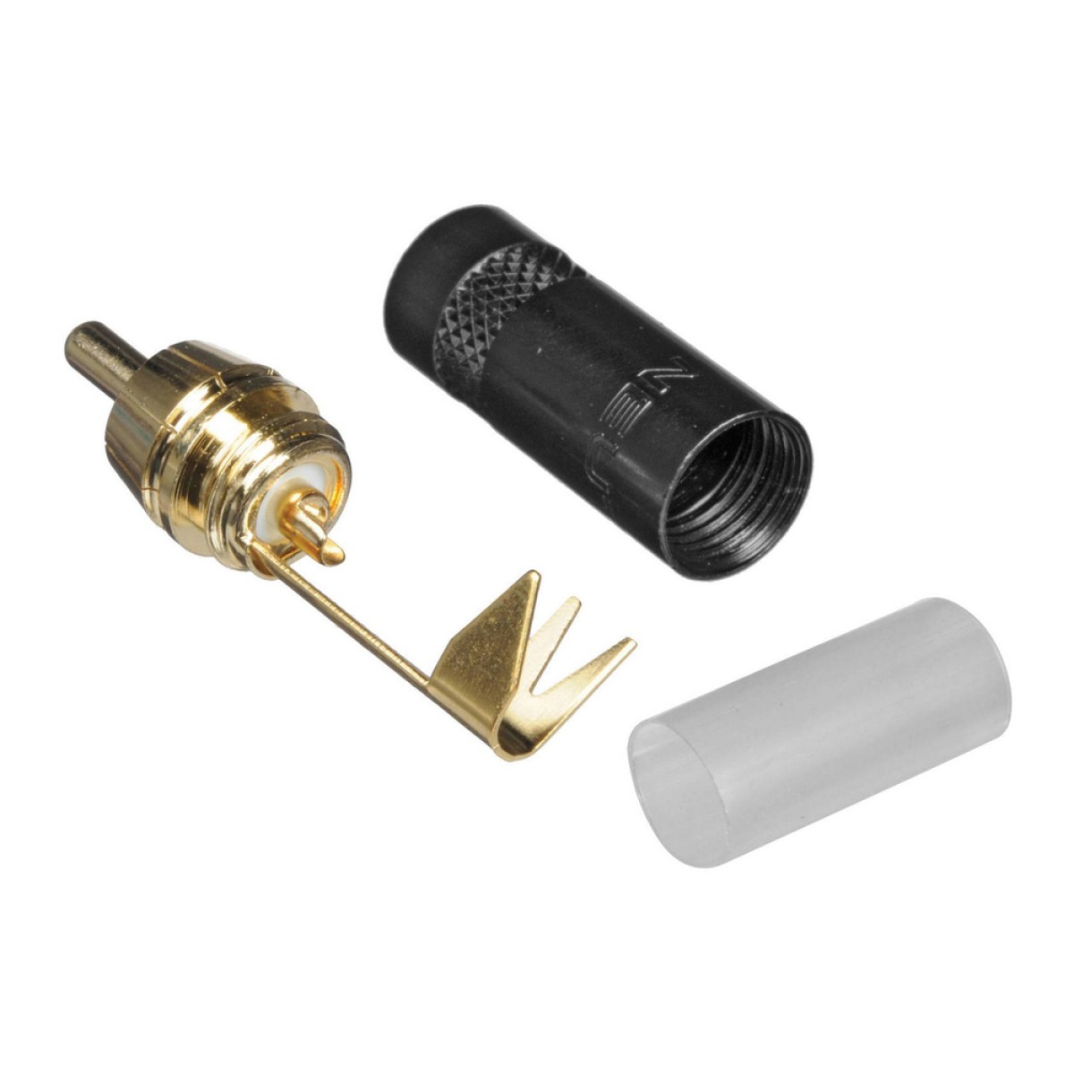 RCA PHONO MALE PLUG BLK GOLD RCA PHONO MALE PLUG BLK GOLD