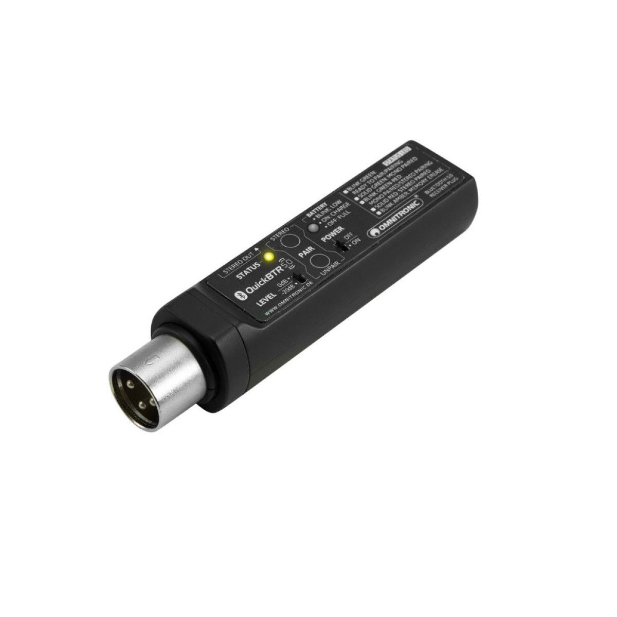PORTABLE BLUETOOTH RECEIVER WITH XLR PORTABLE BLUETOOTH RECEIVER WITH XLR