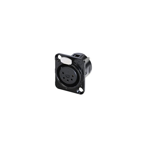 REAN 5PIN FEMALE RECEPTACLE GOLD CON. BLACK PLATED 