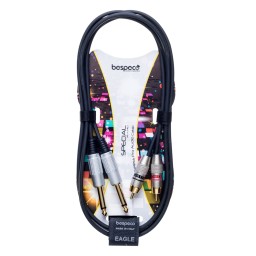 BESPECO CABLE 2xRCA TO 2xJACK1/4 3m