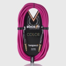 BESPECO INSTRUMENT CABLE JACK/JACK 3M ROCKIT SERIES PINK