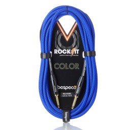 BESPECO INSTRUMENT CABLE JACK/JACK 6M ROCKIT SERIES BLUE