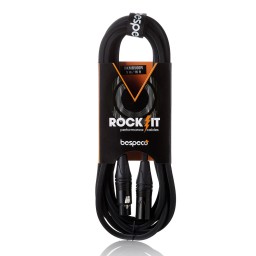 BESPECO CABLE MIC XLR / XLR 5M ROCKIT STRIPED SERIES