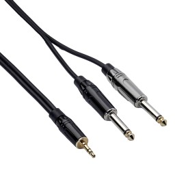 BESPECO CABLE JACK STEREO 1,5m / 2 JACK MONO