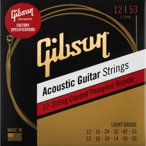 GIBSON GIBSON STRINGS FOR ACOUSTIC COATED PH. BRZ L (012-053) GIBSON GIBSON STRINGS FOR ACOUSTIC COATED PH. BRZ L (012-053)
