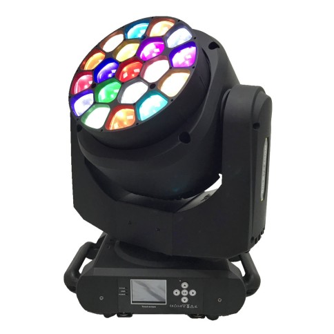 PLS LED ΚΙΝΗΤΗ ΚΕΦΑΛΗ RGBW ZOOM WASH 4-60 DEG 19X15W