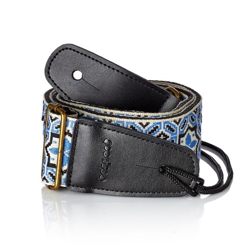 BESPECO ΖΩΝΗ ΚΙΘΑΡΑΣ JACQUARD METAL BUCKLE-BLUE PATERN