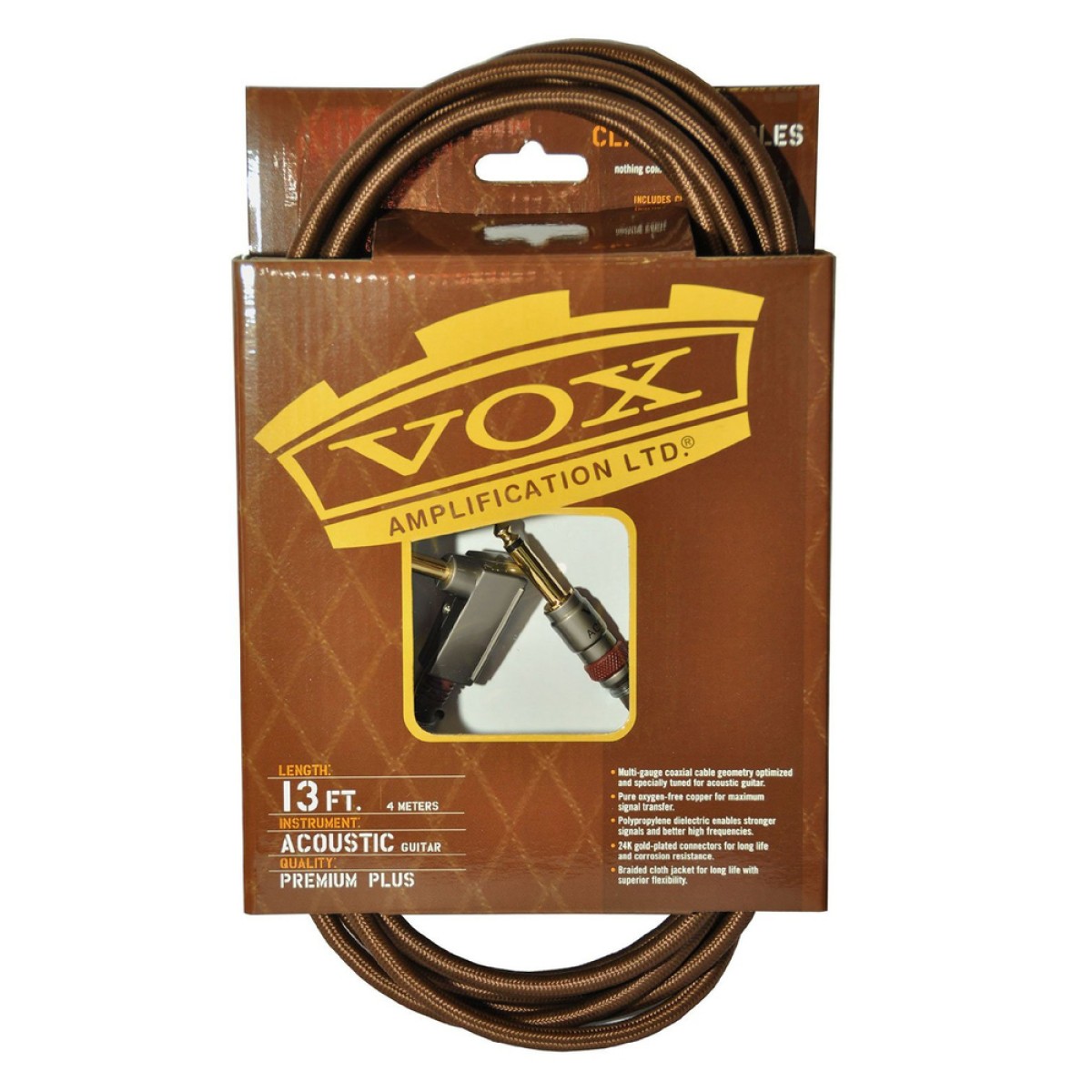 INSTRUMENT CABLE 4m ANGLE BROWN INSTRUMENT CABLE 4m ANGLE BROWN
