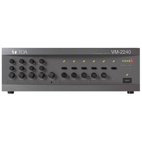 TOA MIXER AMPLIFIER 4 INPUTS 240W/100V 5 ZONES